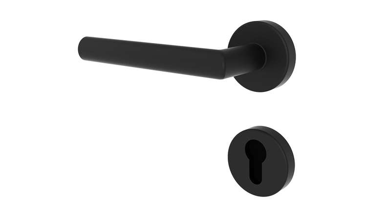 planeo Poignée de porte Edelwerk VYRO noir mat PZ rosace ronde