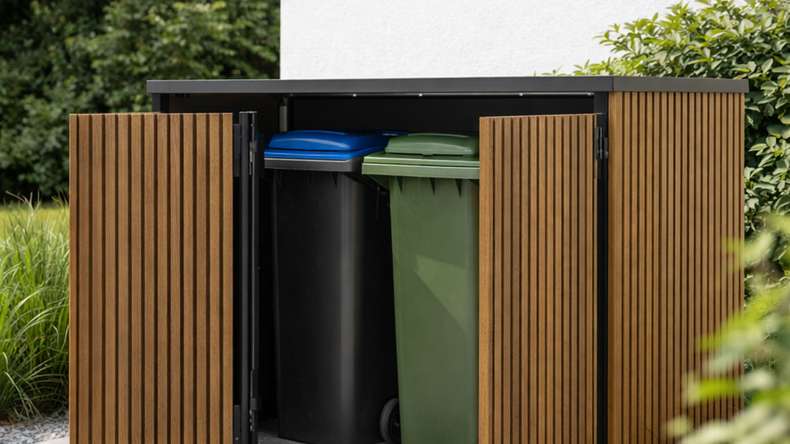 planeo DesignPro - Bardage de façade en WPC « Burma Teak » | Noir 2 900 x 175 mm