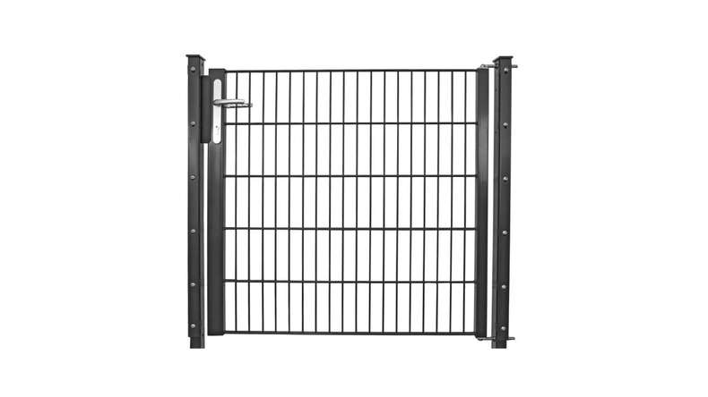 Porte universelle léger 1 vantail anthracite H 1200 x L 1090 mm poteaux de porte inclus