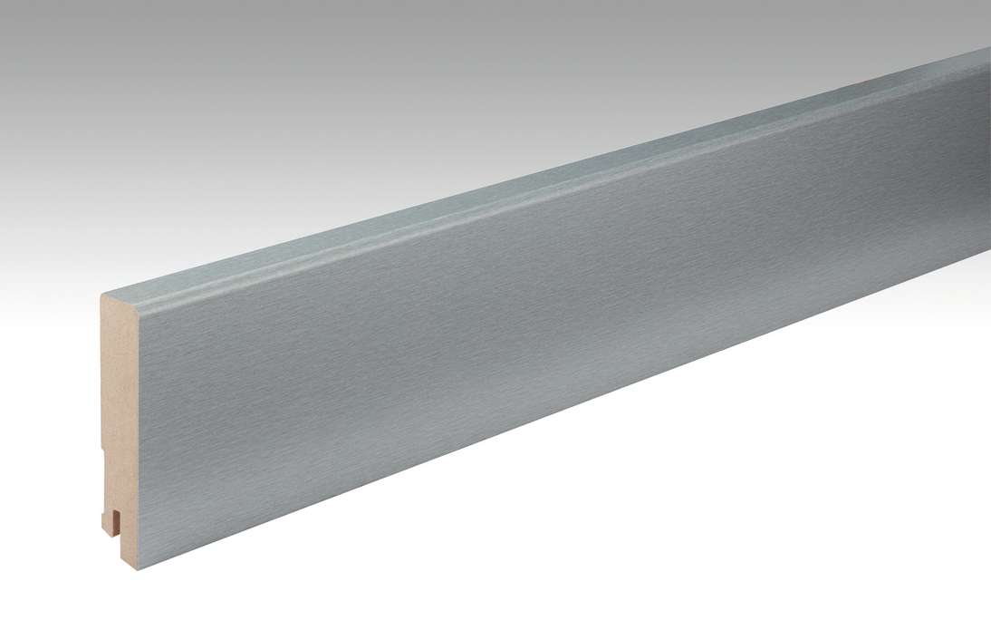 Plinthes MEISTER en acier inoxydable DF 063 - 2380 x 80 x 16 mm