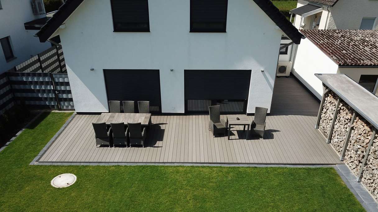 TitanWood Kit complet - 3m structure en bois massive gris clair 42,3m² compris UK alu