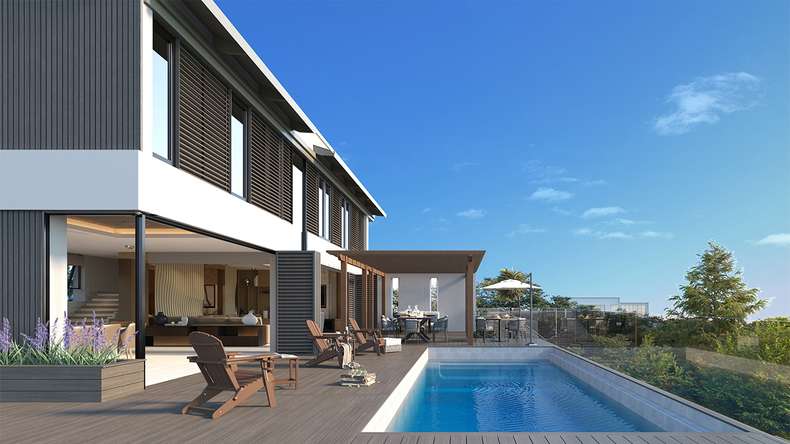 planeo LINEA Slim - Bardage de façade en WPC CoEx, gris foncé, 2900 x 215 mm