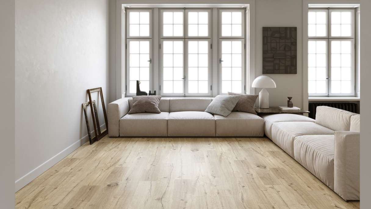 SKAVA rigide Sol PVC clipsable - Home Corn Oak | isolation phonique intégrée (LO-1095)