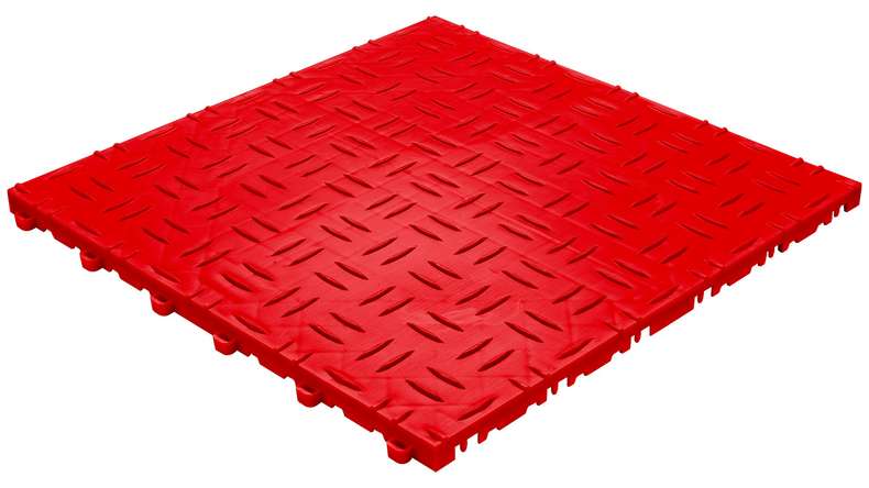 planeo carreau de terrasse en plastique - rouge