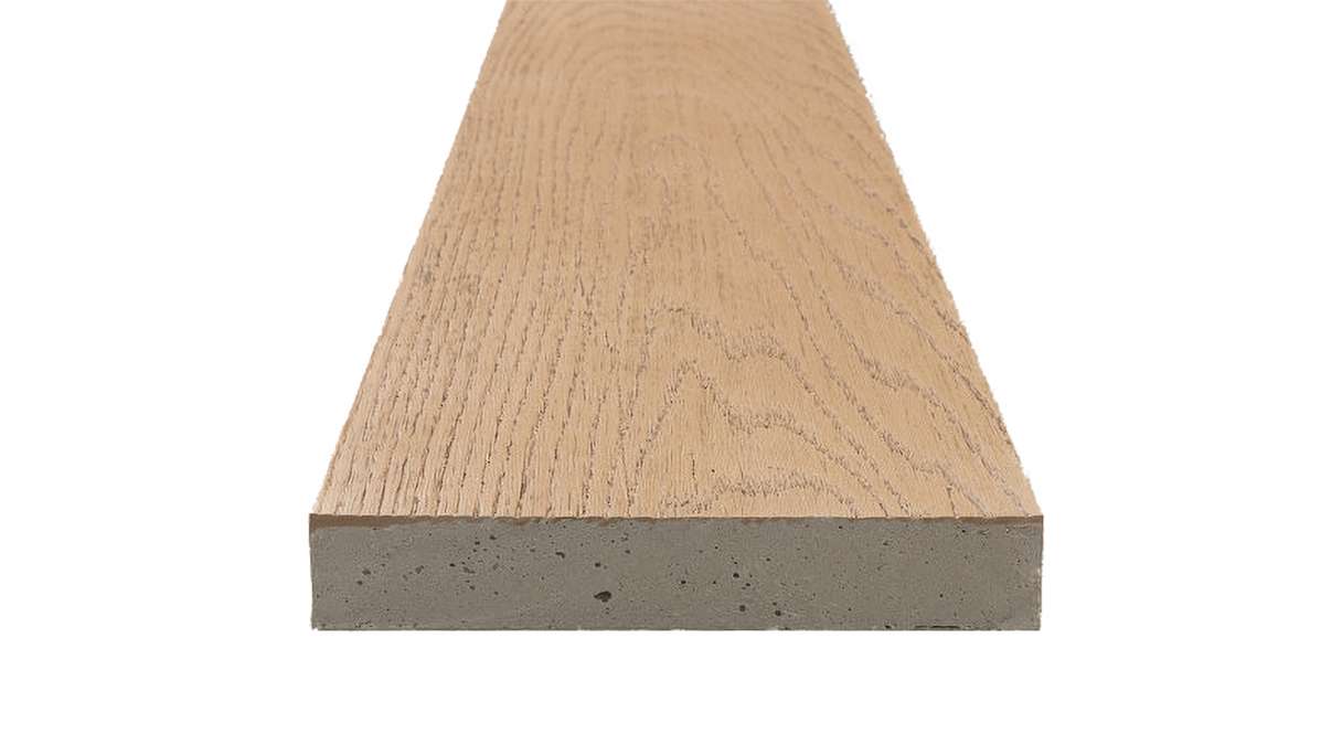 planeo Authoria PureBoard Plancher de terrasse massif - Light Natural Oak 3.6m structuré
