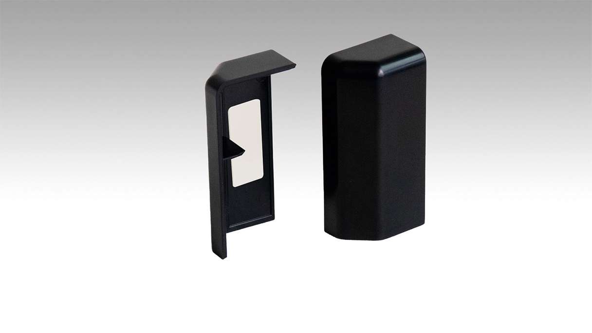 MEISTER Embout autocollant pour plinthe Profilé 15 MK | 15 F MK | 20 PK | 20 PK Aqua 2039 Noir (800034-03-02039)