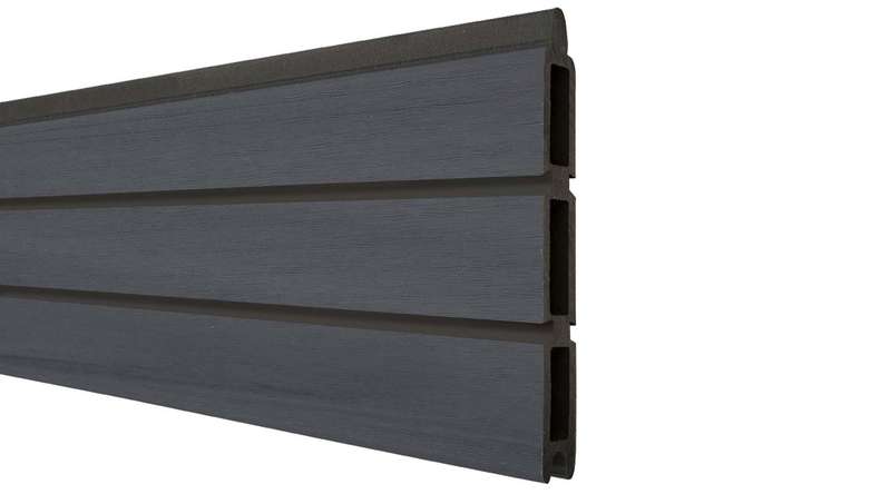 planeo Gardence Trendy - Porte composite universelle en rhombe - gris pierre co-extrudé avec cadre aluminium