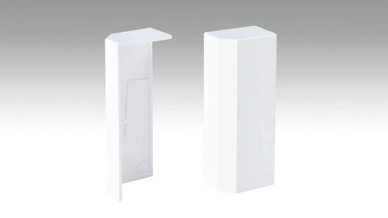 Embout autocollant pour plinthe F100202M Modern White 18 x 80 mm