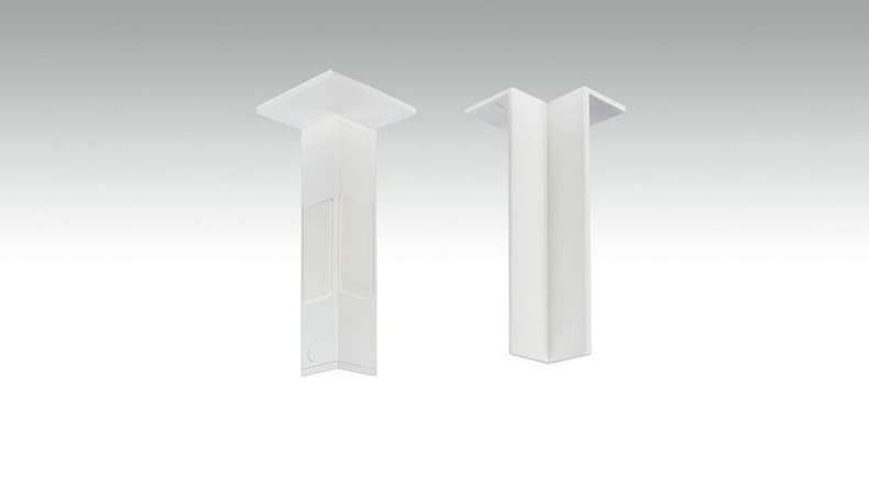 Angle intérieur auto-adhésif pour plinthe F100202M Modern White 18 x 80 mm