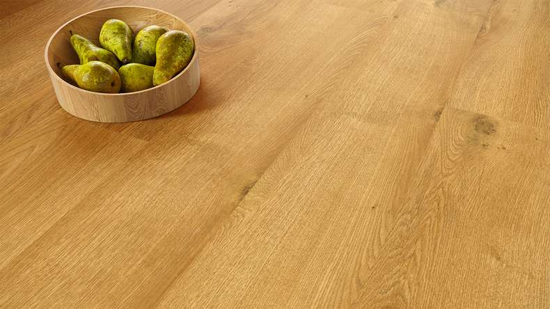 planeo Vinyle à clic rigide - SolutionX 2in1 BigSize Maison Oak Plancher XL de 1,83 m de long | Isolation phonique intégrée (ECF-BS-84)
