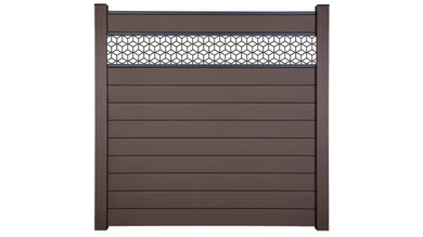 planeo Gardence Strong - Clôture à emboîter BPC Cube Terra 180 x 180 cm