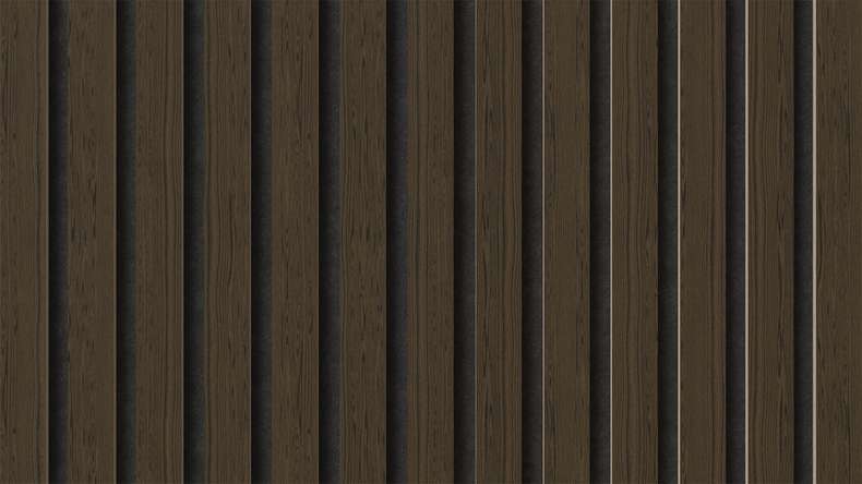 planeo Panneaux acoustiques - chêne fumé 2480 x 600 x 21.5 mm | ignifugé
