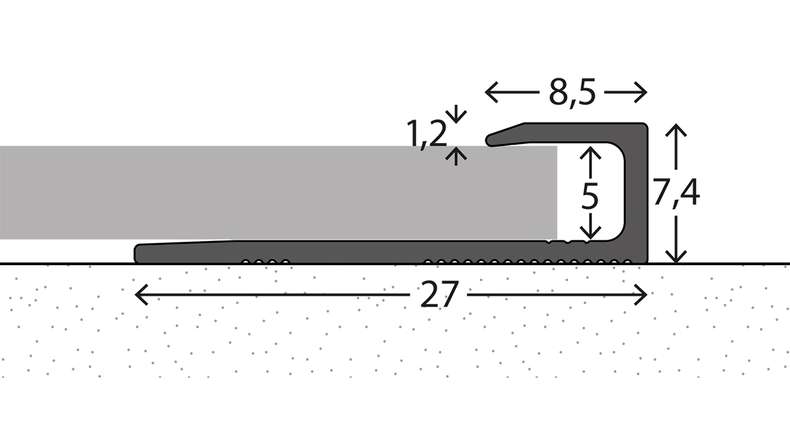 planeo Profilé de finition 341 - 270 cm
