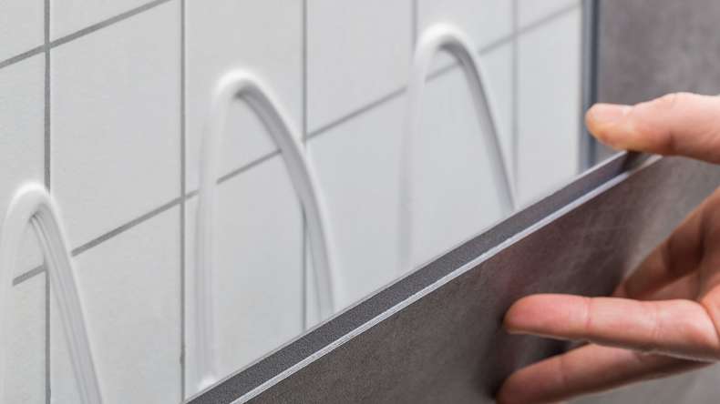 Revêtement mural en plastique - planeo StrongWall - Light Cement