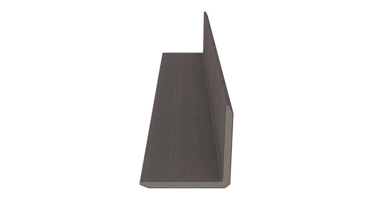 planeo LINEA - Angle intérieur et extérieur en WPC CoEx, gris foncé, 2900 x 55 x 55 mm