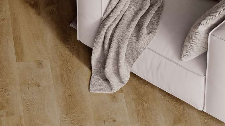 planeo Vinyle à clic rigide - HOMEtec Basic 30 IXPE Warm Meadow Oak | Isolation phonique intégrée (RP-E30-1)