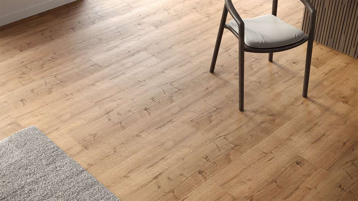 planeo Sol PVC clipsable - Rigid Chêne brun naturel | Gaufrage synchrone (DF-67501)