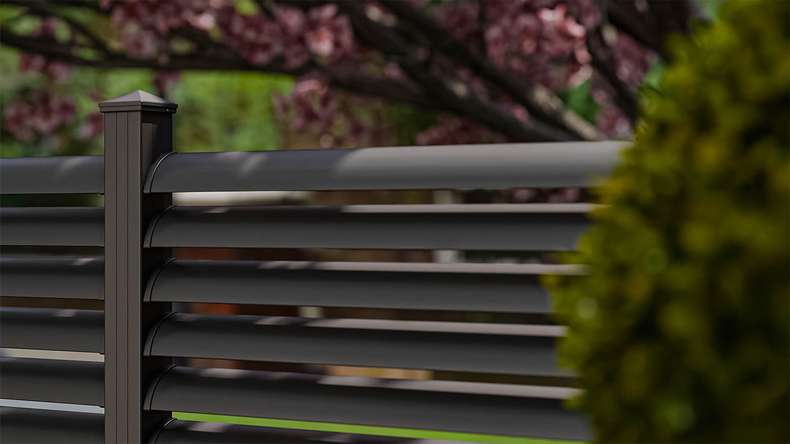 planeo Gardence Metallic Ellipse - Clôture de jardin en aluminium Carré Anthracite | DB703