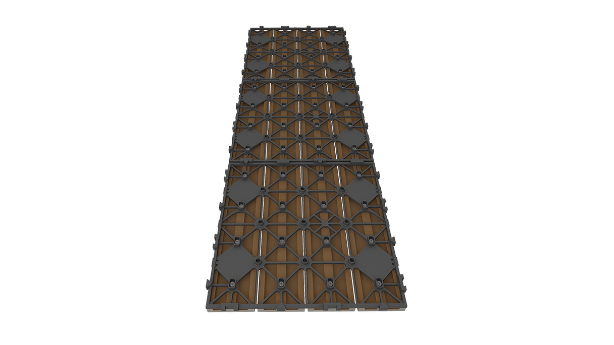 Dalle de terrasse planeo en WPC-CoEx « Burma Teak » 90 x 30 cm