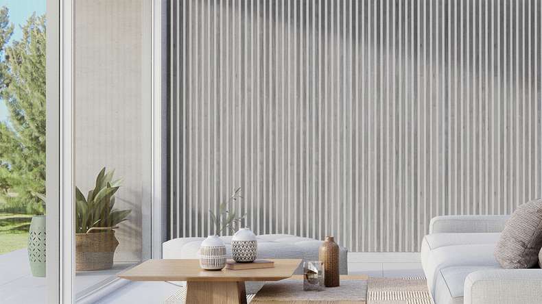 Skaben Panneau acoustique SilentWall Pro - Chêne gris - 250 x 60 cm