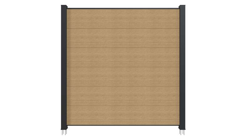 planeo INFINITY XL-Board - Clôture à emboîter WPC CoEx sable 176 x 183