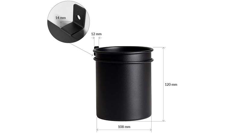 planeo Gobelet de rangement - noir 1 pce