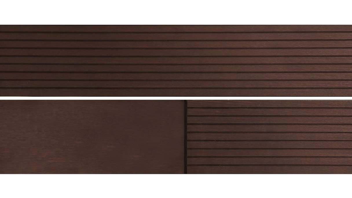 planeo terrasse bois - Bambou foncé lisse/rainuré