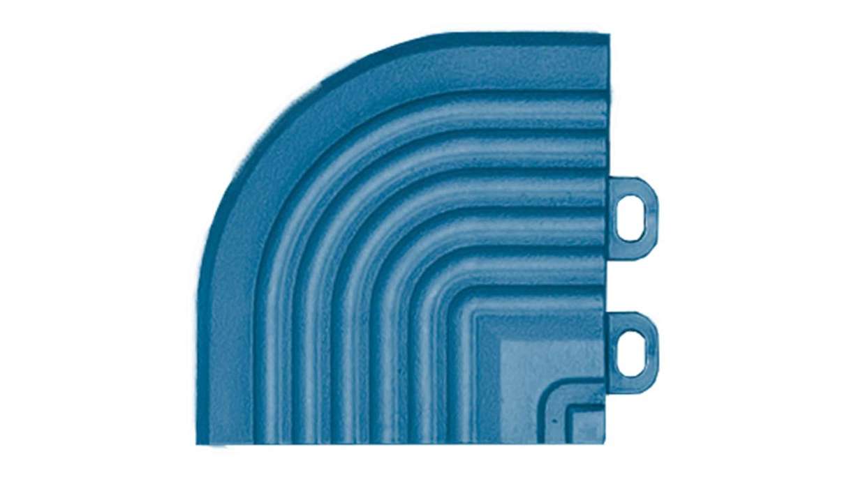 planeo élément d'angle pour carreaux de terrasse à clipser 40 x 40 cm - bleu
