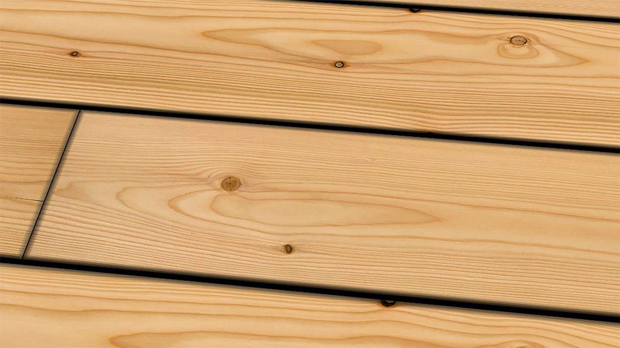 TerraWood Terrasse en bois - Mélèze canadien - lisse des deux côtés