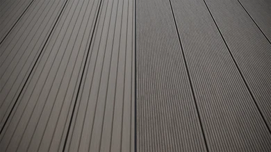 planeo LightWood WPC Lame de terrasse alvéolaire - gris clair 3m rainuré/cannelé
