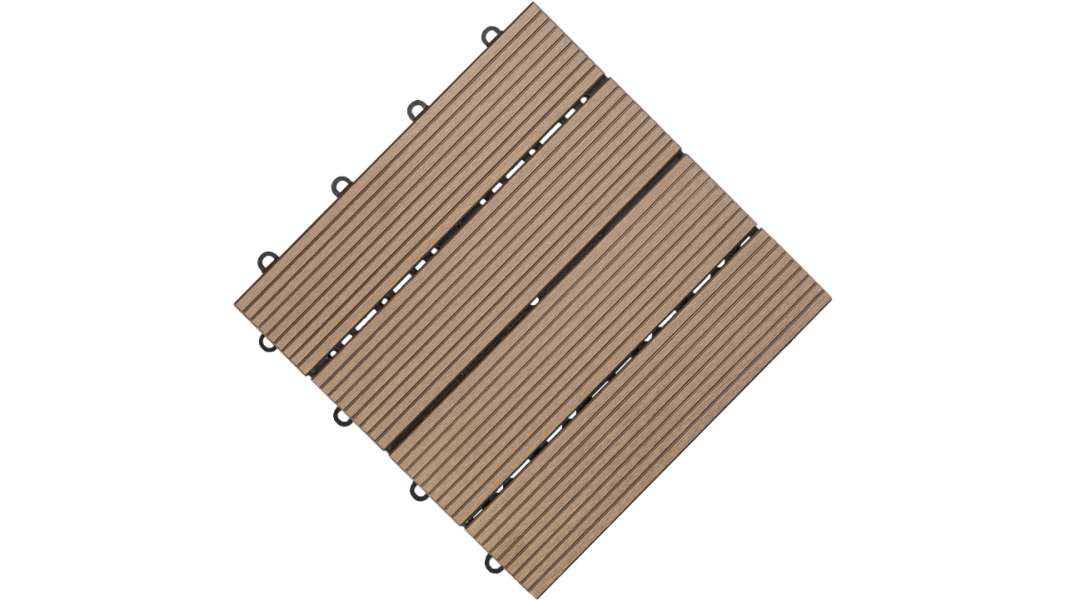 planeo carrelage terrasse composite - brun 30x30 cm - 6 pcs.