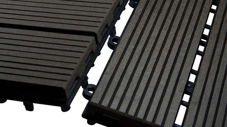 planeo carreau terrasse composite - anthracite 30x30 cm - 6 pcs.
