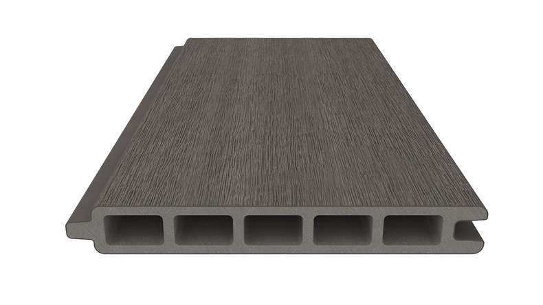 planeo INFINITY - Clôture à emboîter WPC CoEx gris foncé 176 x 183 cm