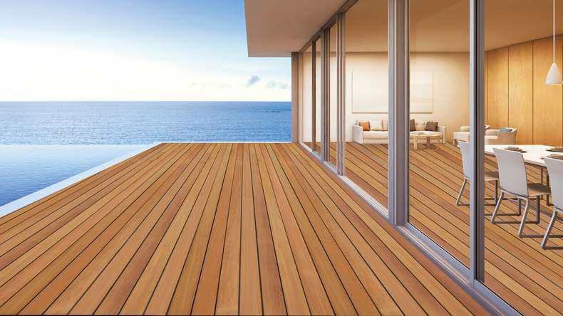 TerraWood terrasse bois - Garapa PRIME 21 x 145 x 2450mm deux faces lisses