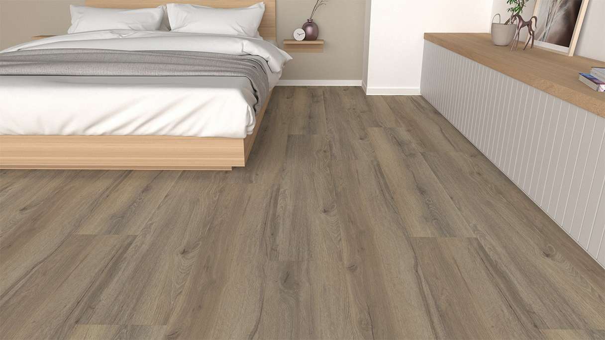 planeo Sol design à clipser - Eco Home&Health Rustic Oak Grey | Isolation phonique intégrée (LO-EK-04)