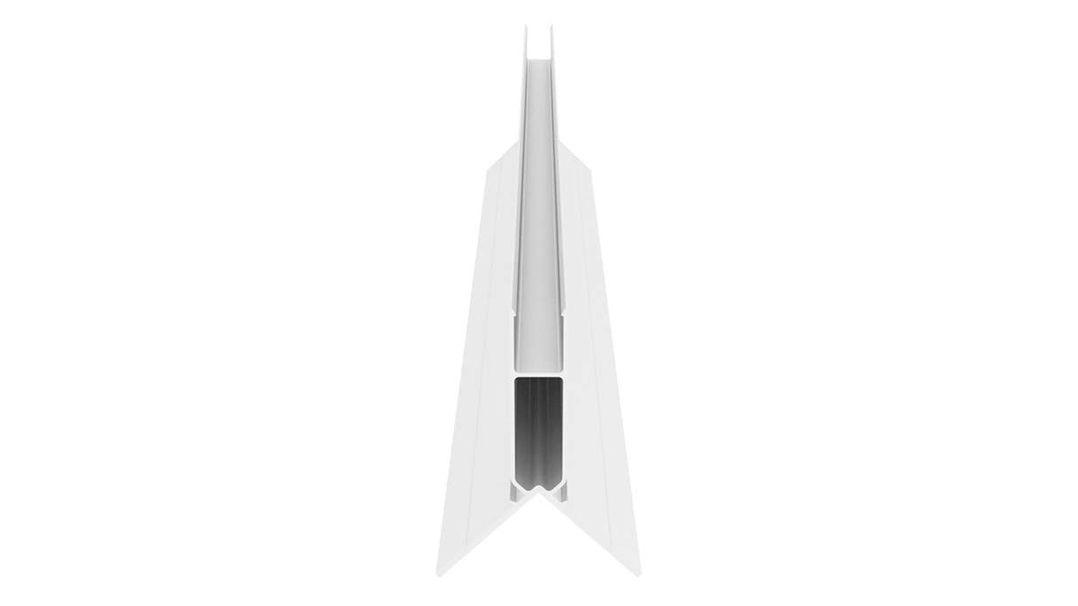 planeo LINEA - Profilé d'angle extérieur en aluminium CoEx, couleur sable, 3000 x 66 x 66 mm