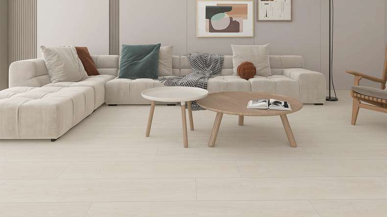 planeo Vinyle à clic rigide - Cream Oak | Isolation phonique intégrée (KRO-1002)