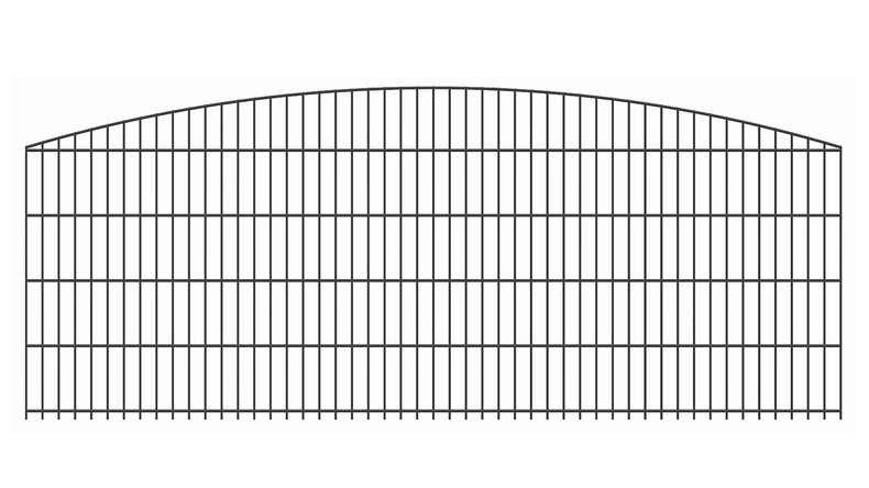 planeo Clôture décorative à double barre Bow 6/6/6 RAL 7016 anthracite