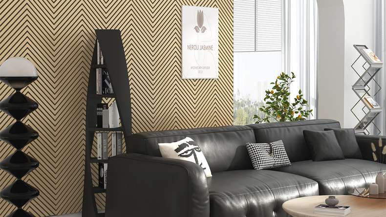 Skaben Panneau acoustique SilentWall - Chevron New Light - 275 x 52 cm