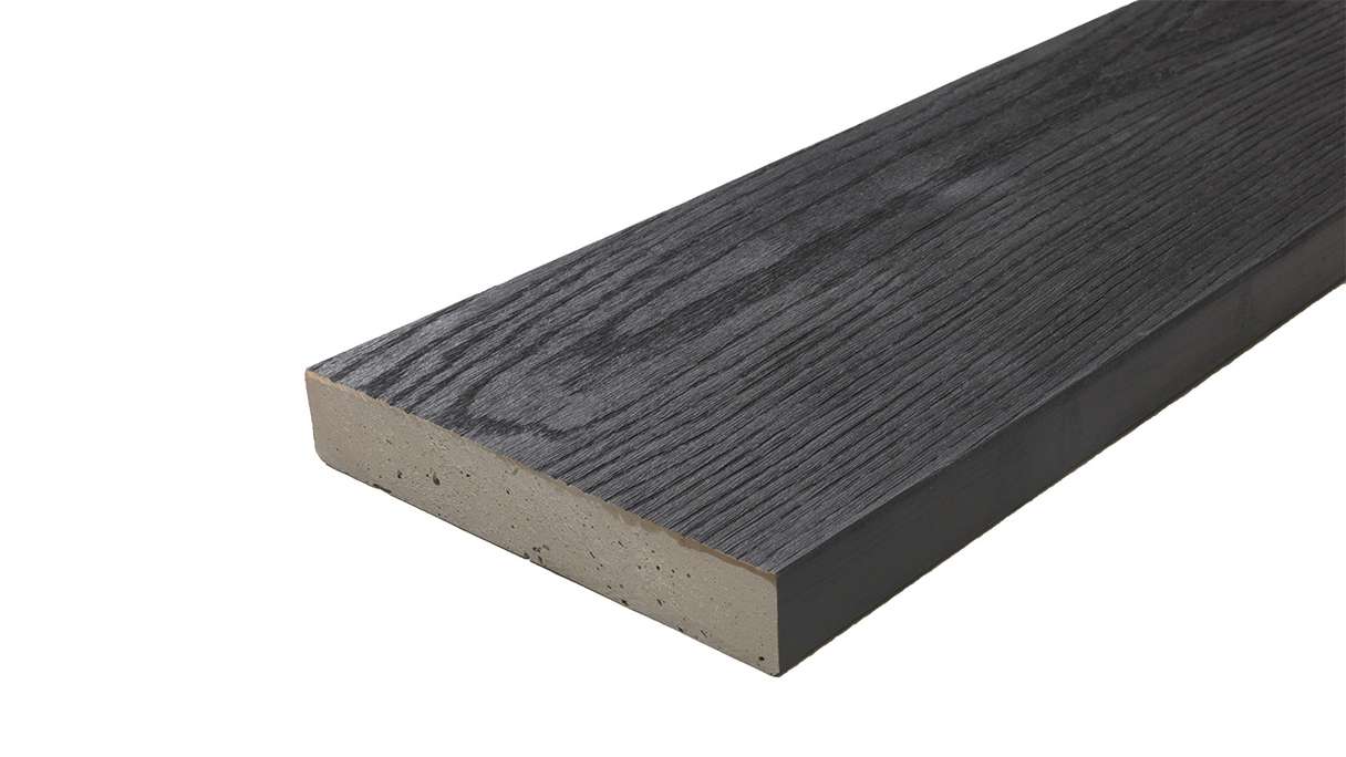 planeo Authoria PureBoard Plancher de terrasse massif - Dark Natural 3.6m structuré