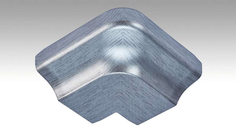MEISTER Angle extérieur pour moulure de finition de plafond 2002 Acier inoxydable (800026-02-02002)