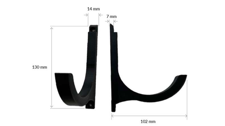 planeo 3D Casier à vin / porte-bouteilles - noir 2 pièces