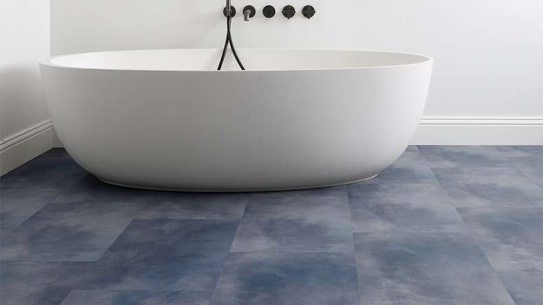 Gerflor Sol PVC clipsable - Virtuo 55 Rigid Acoustic Acuarela Ink | isolation phonique intégrée (39071475)