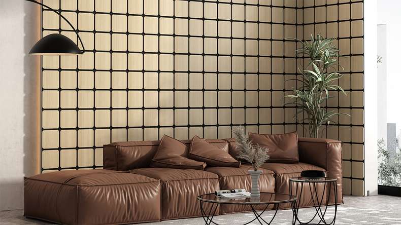 Skaben Panneau acoustique SilentWall - Carré Chêne Naturel Clair - 60 x 58,5 cm