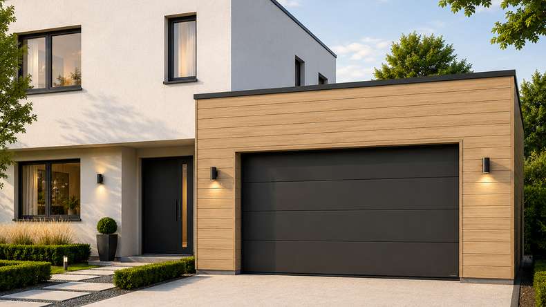 planeo NOVA - Panneau de façade WPC CoEx Classic, couleur sable, 2,90 m