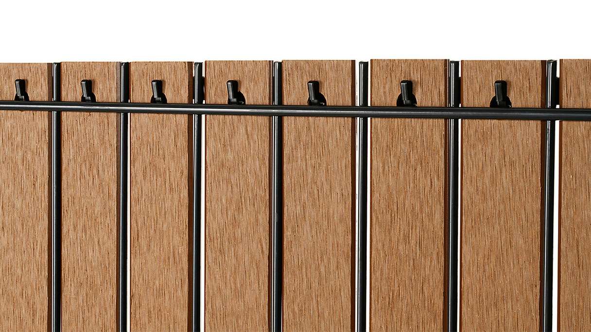 planeo Kit de bandes WPC - brun L 250 x H 123-183cm
