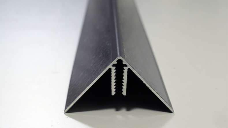 planeo Fassado - Profilé de finition d'angle extérieur en aluminium noir 2.90m