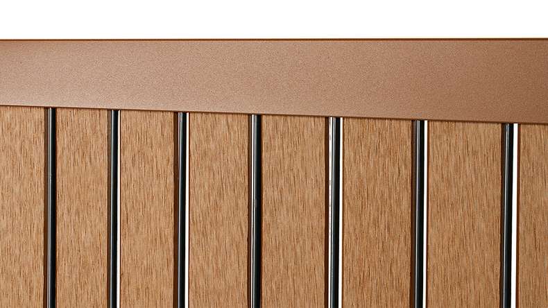 planeo Kit de bandes WPC - brun L 250 x H 123 cm