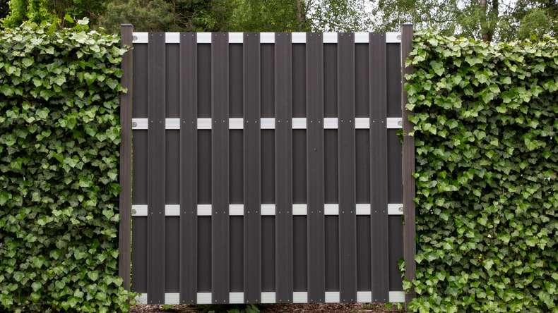 planeo Gardence Premade - Clôture composite Carré Anthracite 180 x 180cm