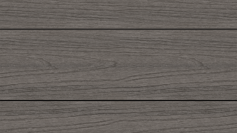 planeo UNIDeck - Lame de terrasse en WPC CoEx, gris foncé, 3 m - texturée/brossée lisse